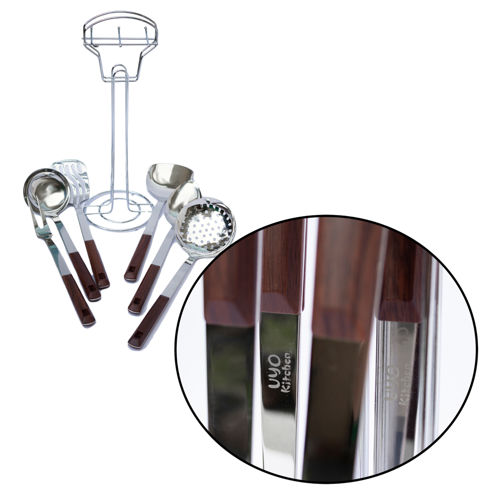 Utensilios UYO 7pzas, Acero Inoxidable – packaging
