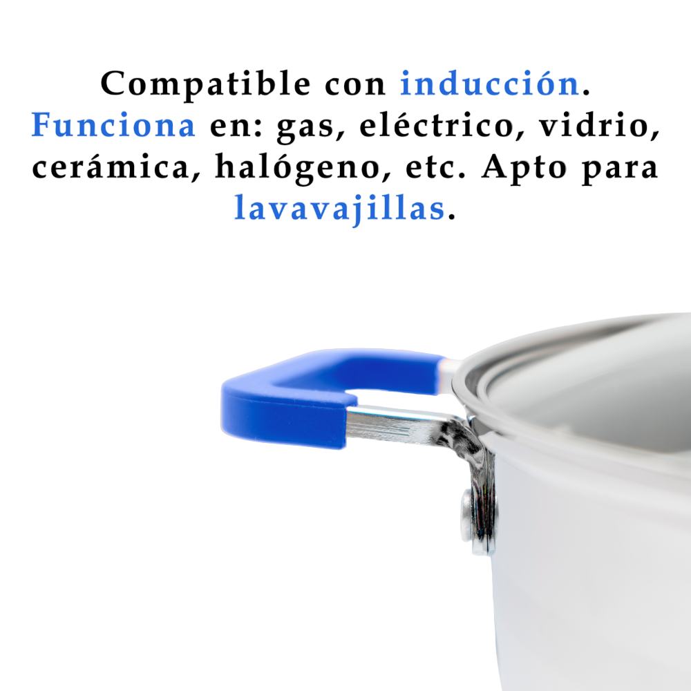 Batería de cocina UYO 2Ollas, Acero Inoxidable – detalle