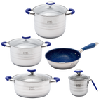 Batería de cocina UYO 9pzas, Acero Inoxidable – vista principal