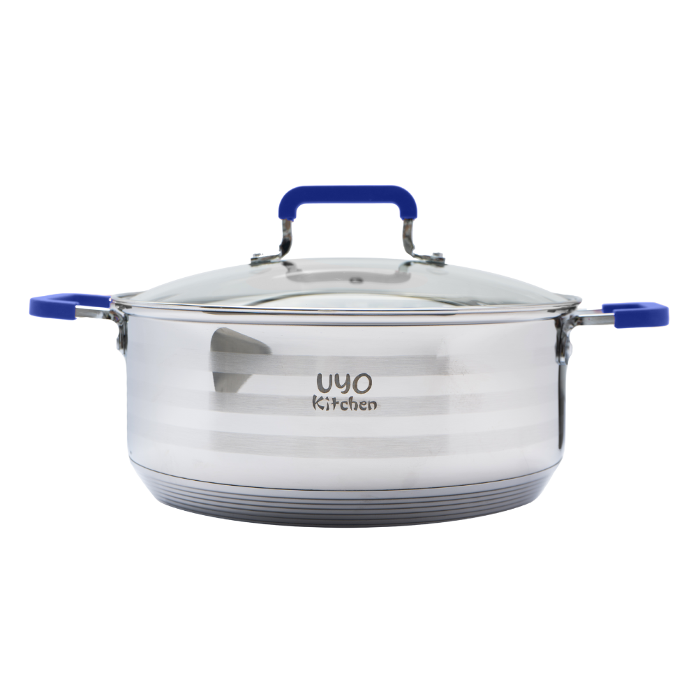 Batería de cocina UYO 2Ollas, Acero Inoxidable – vista lateral