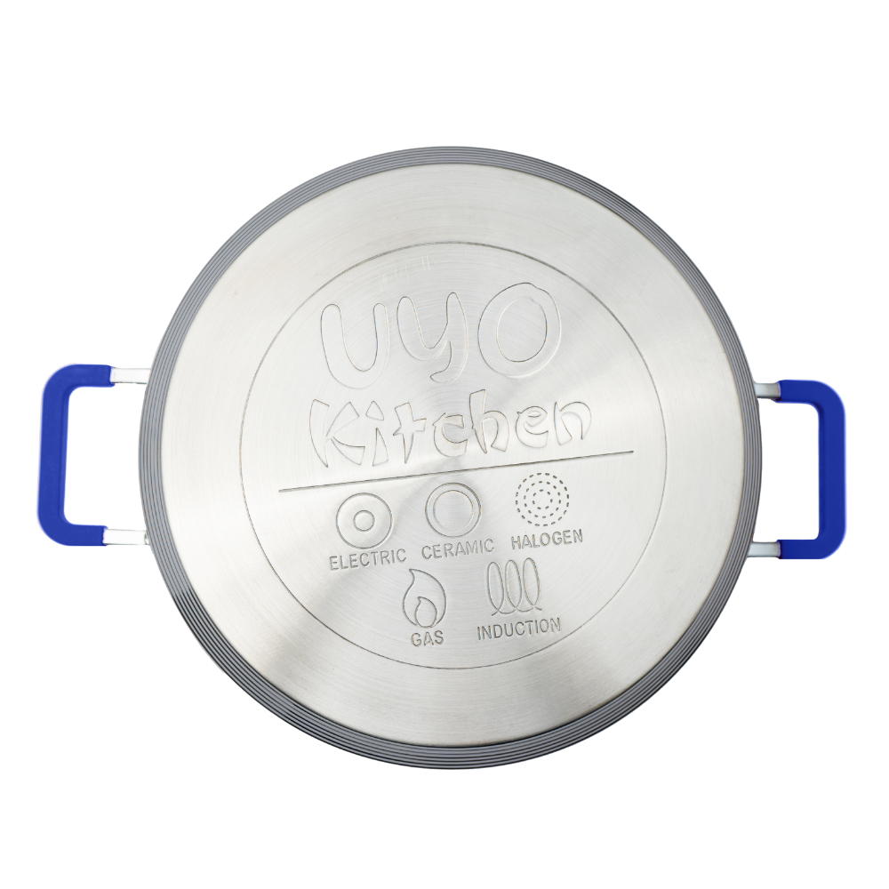 Batería de cocina UYO 2Ollas, Acero Inoxidable – vista trasera