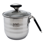 Batería de cocina UYO 9pzas, Acero Inoxidable – en uso