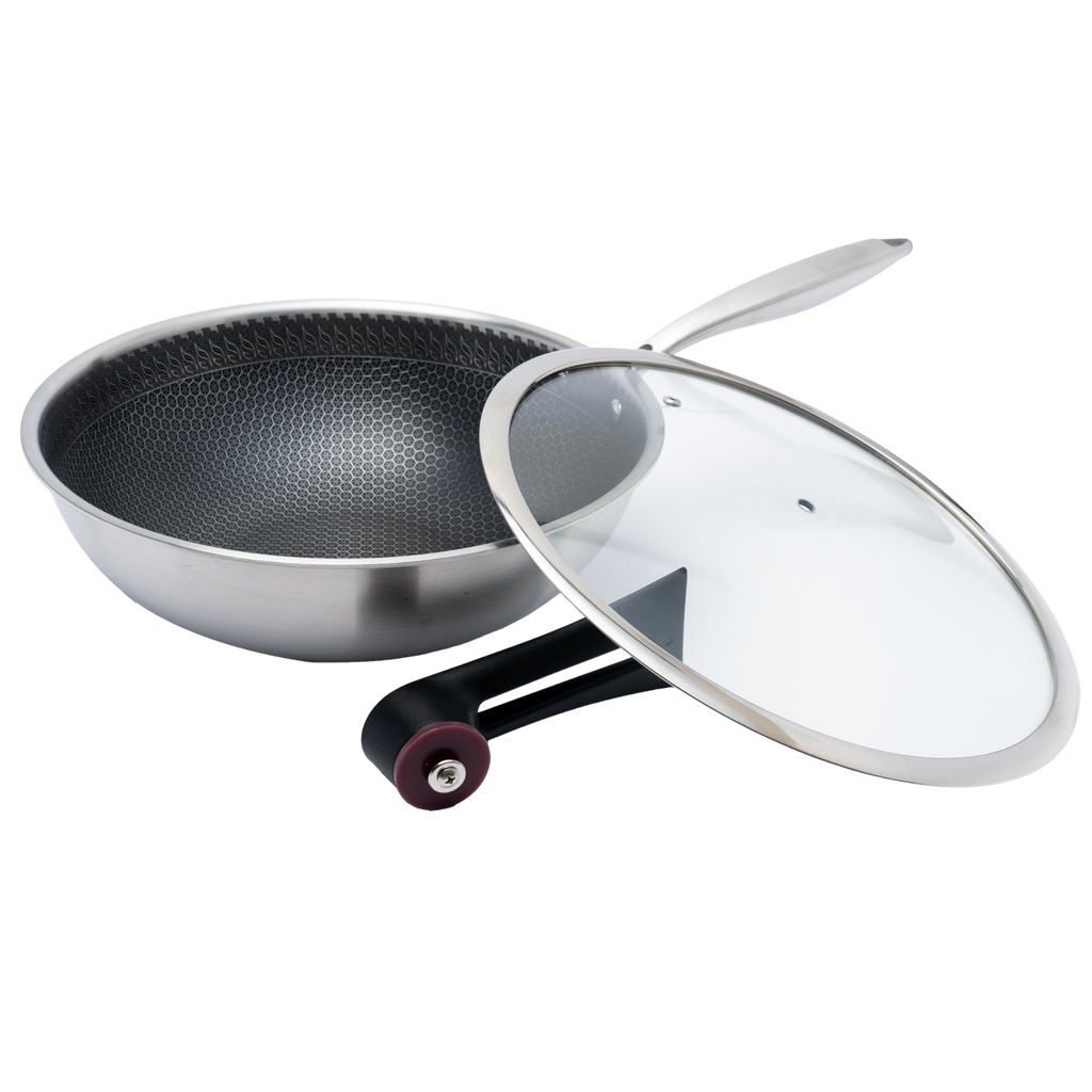Wok UYO 30cm Antiadherente – en uso