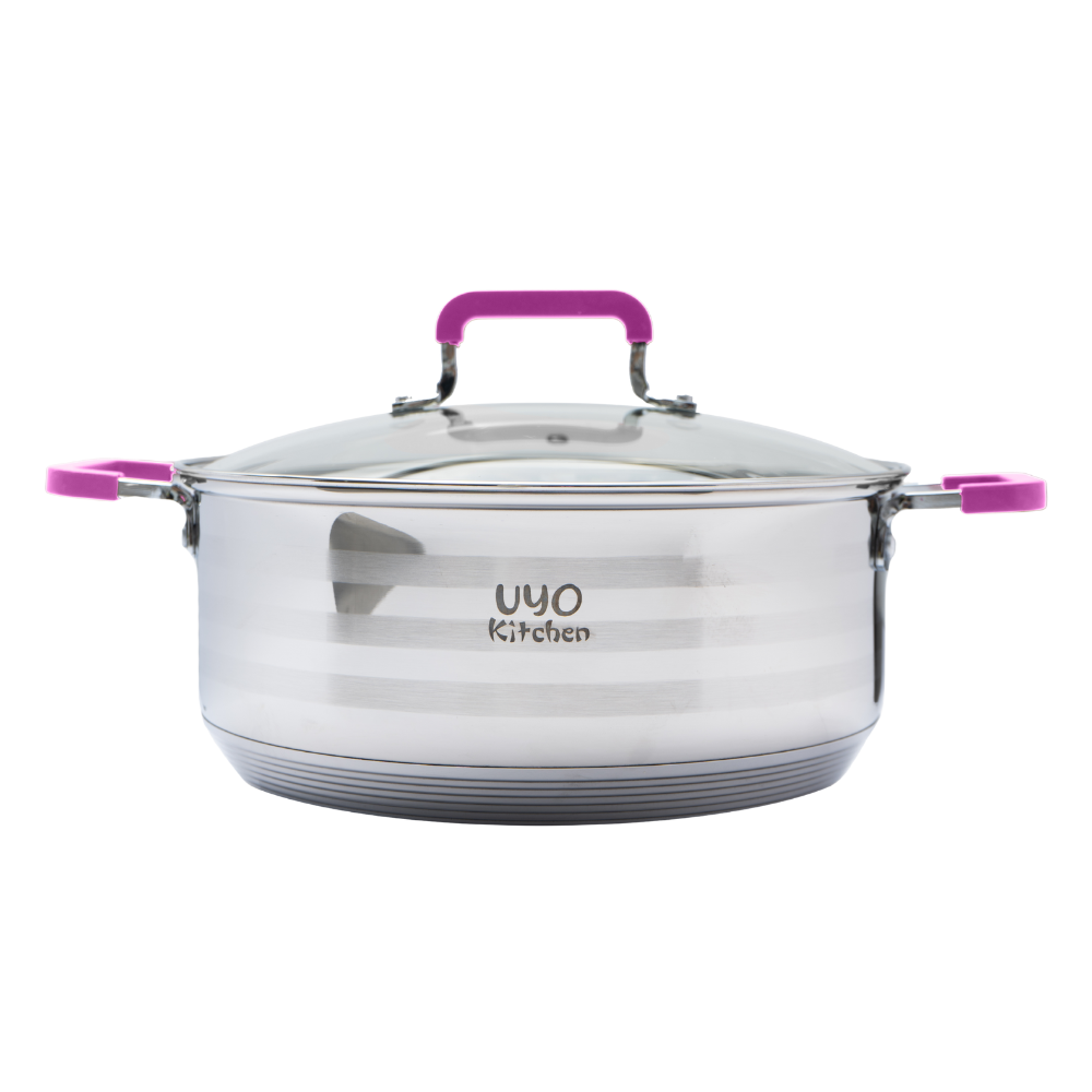 Batería de cocina UYO 2Ollas, Acero Inoxidable – vista lateral