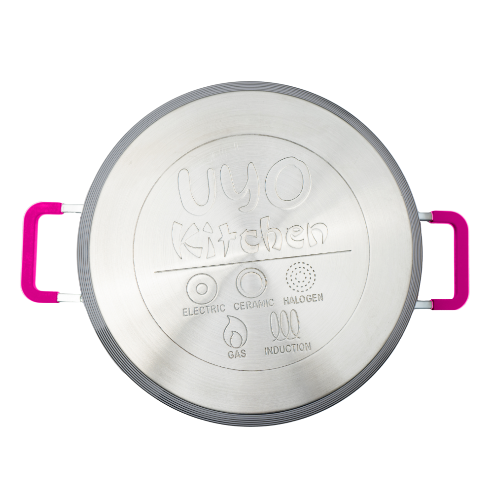 Batería de cocina UYO 2Ollas, Acero Inoxidable – vista trasera