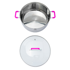 Batería de cocina UYO 2Ollas, Acero Inoxidable – ángulo superior
