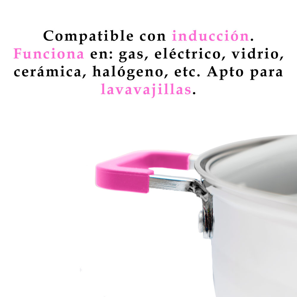Batería de cocina UYO 2Ollas, Acero Inoxidable – detalle