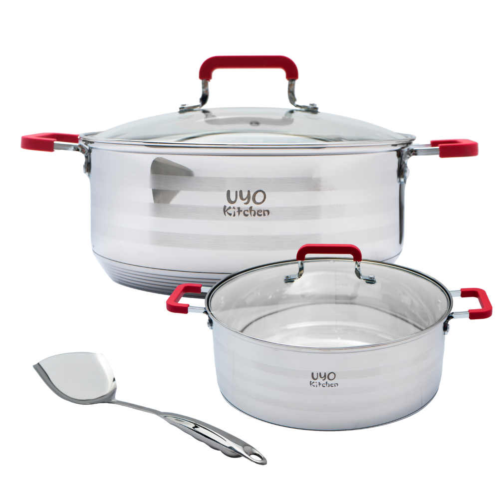 Batería de cocina UYO 2Ollas, Acero Inoxidable – vista principal