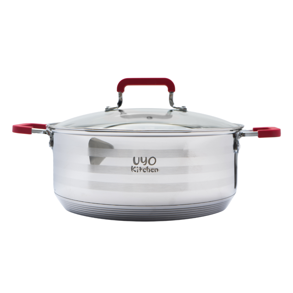Batería de cocina UYO 2Ollas, Acero Inoxidable – vista lateral