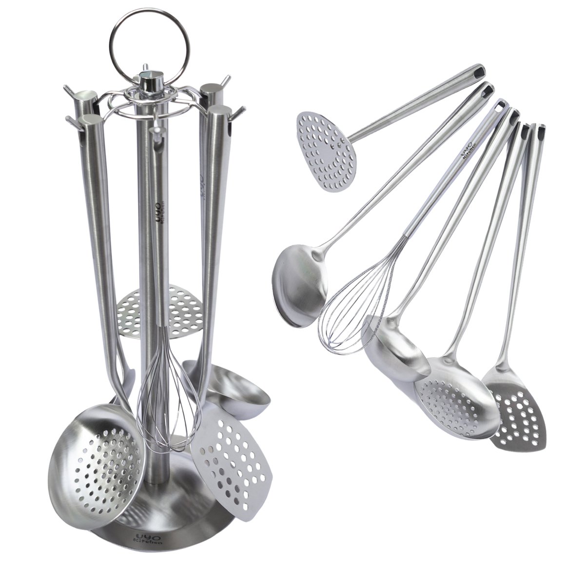 Utensilios UYO 7pzas, Acero Inoxidable – vista trasera