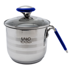 Batería de cocina UYO 9pzas, Acero Inoxidable – en uso