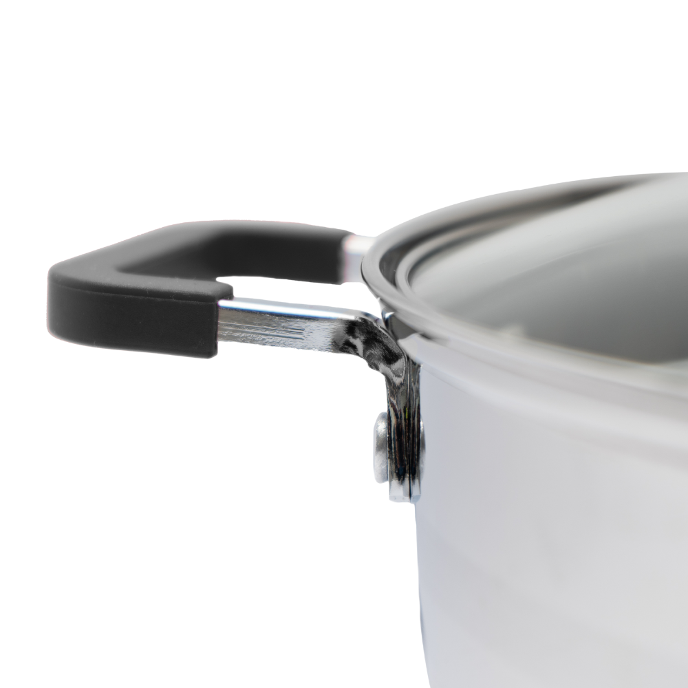 Batería de cocina UYO 2Ollas, Acero Inoxidable – en uso