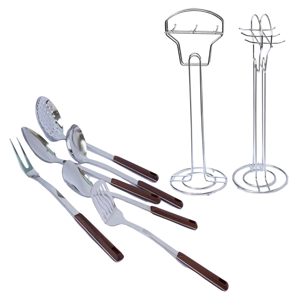 Utensilios UYO 7pzas, Acero Inoxidable – detalle