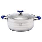 Batería de cocina UYO 9pzas, Acero Inoxidable – vista trasera