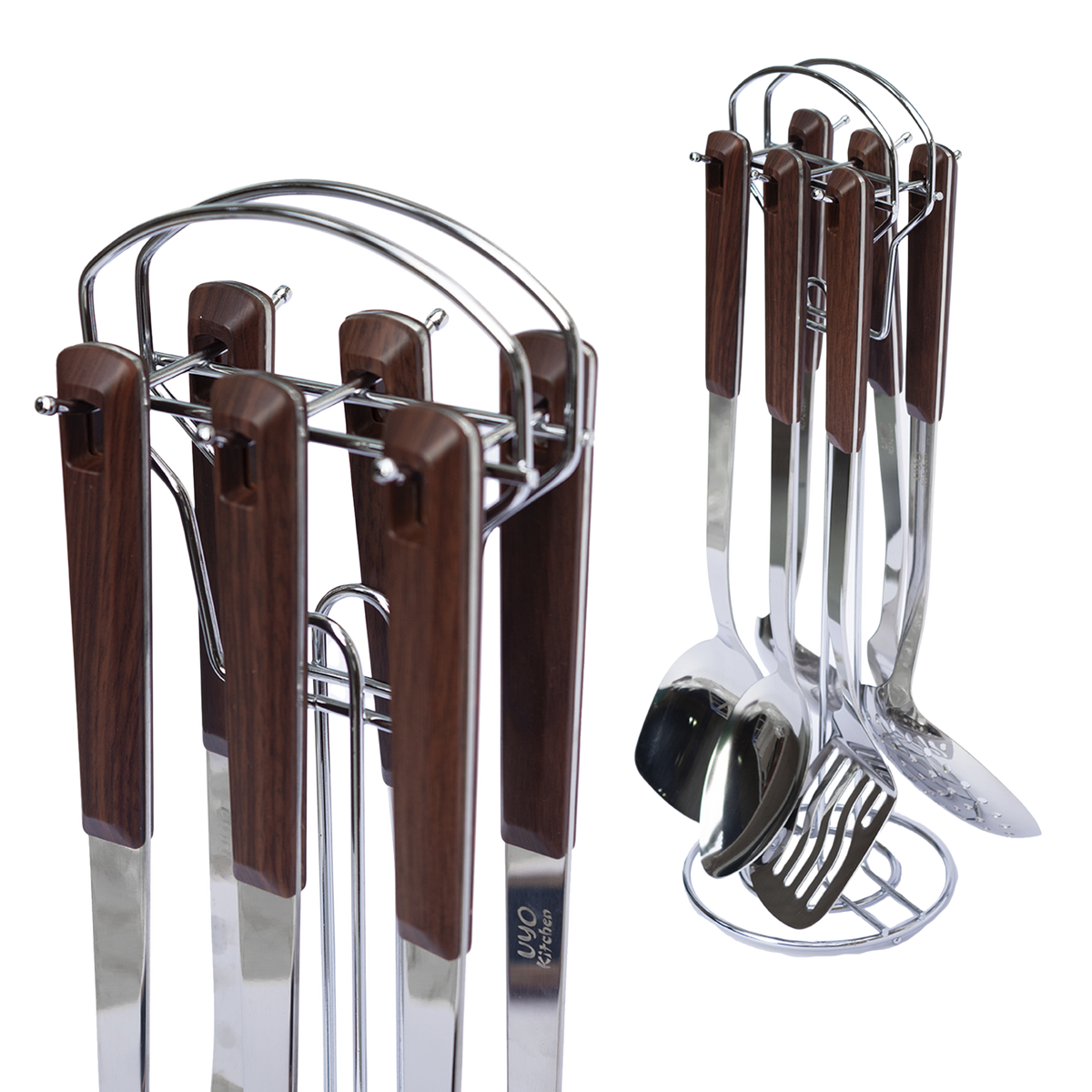Utensilios UYO 7pzas, Acero Inoxidable – vista trasera