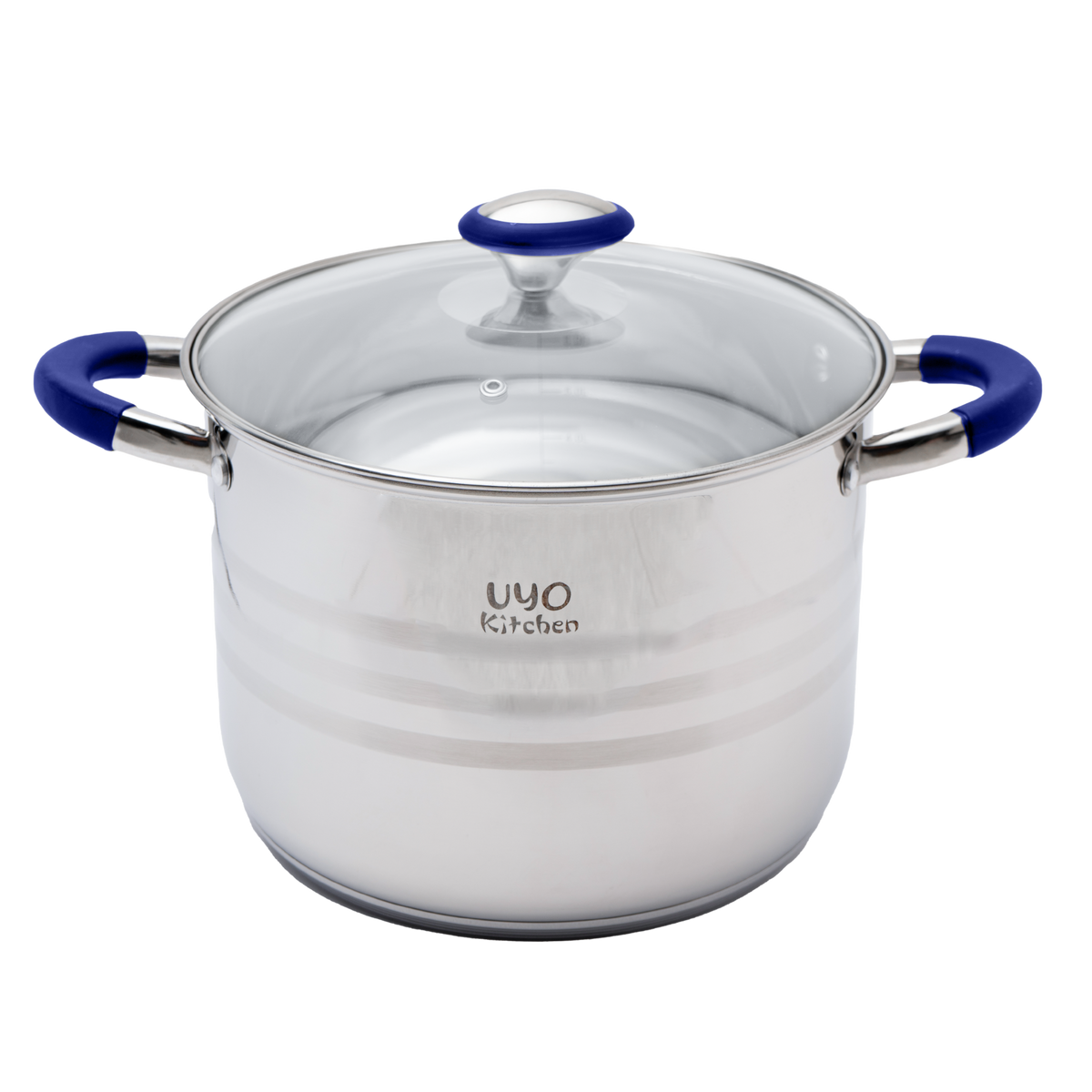 Batería de cocina UYO 9pzas, Acero Inoxidable – vista lateral
