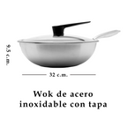 Wok UYO 30cm Antiadherente – detalle